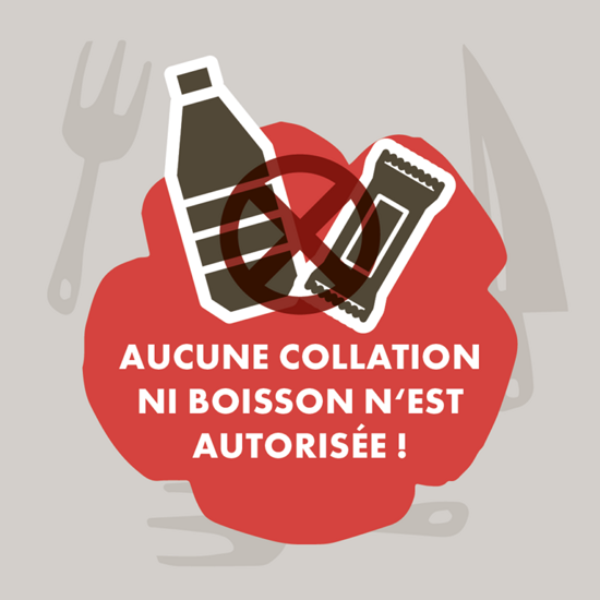 Collations et boissons personnelles